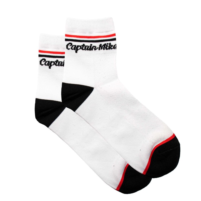 Skarpety quarter sportowe Captain Mike, za kostkę białe