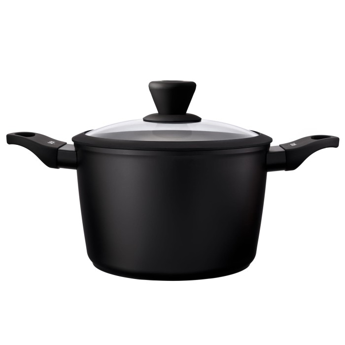 Garnek wysoki z pokrywką Stone Design Black 20 cm 3,5L