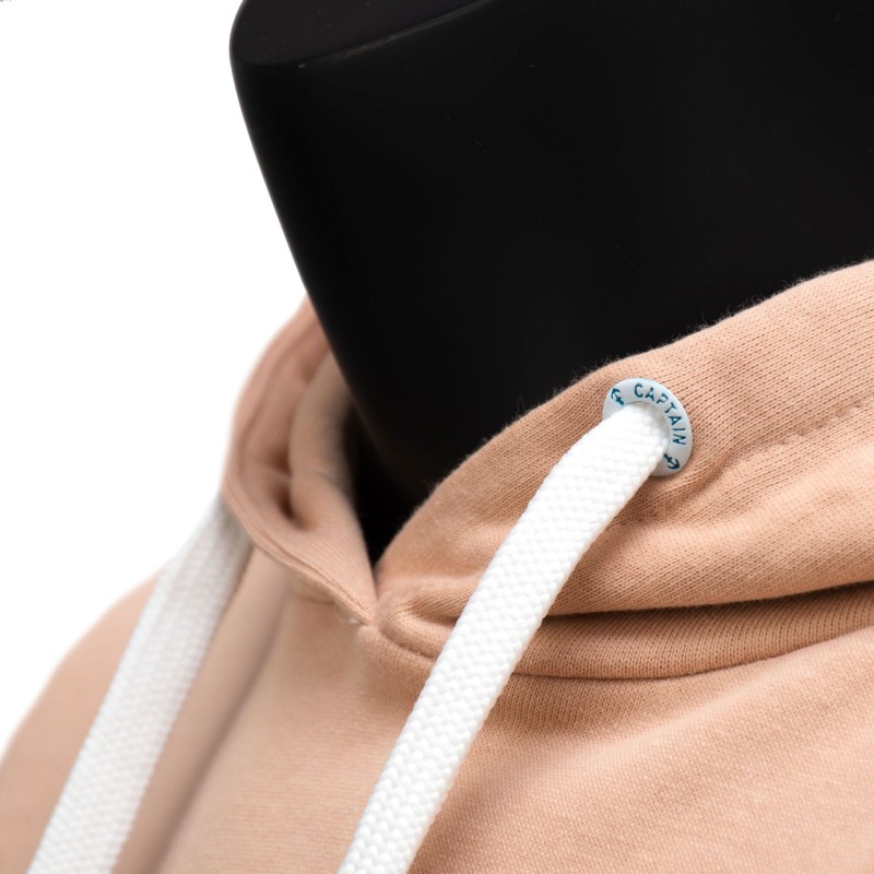 bluza damska, z kapturem, ozdobne zamki, beżowa, wygodna, modna, bawełniana, na różne okazje, beżowa, piaskowa, luźny krój, komfortowa,