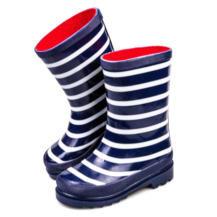 Kalosze dziecięce w paski Rain Way by Captain Mike