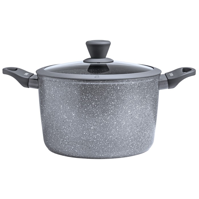 Garnek wysoki z pokrywką Vavio Stone Design 24cm 6,3L