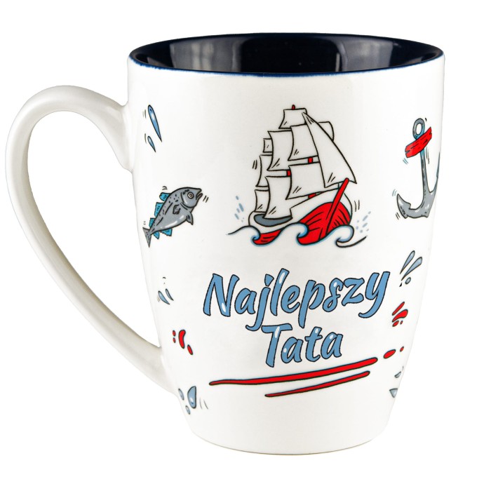 Kubek morski NAJLEPSZY TATA pamiątka na prezent