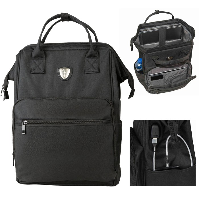 Torba, plecak miejski na laptop, tablet z gniazdem USB Captain Mike 17L