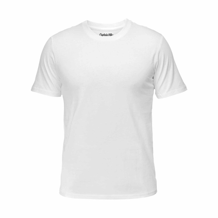 Koszulka męska bawełna turecka biała, T-shirt Captain Mike
