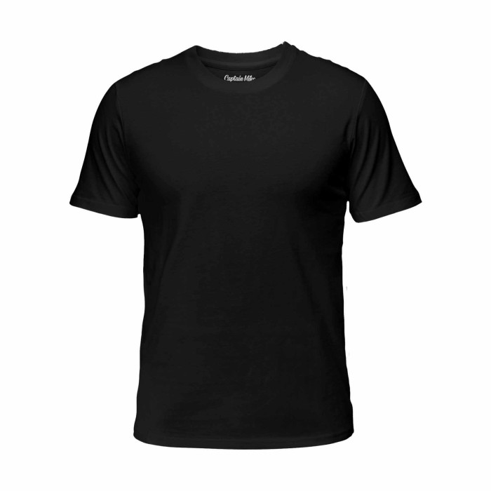 Koszulka męska bawełna turecka czarna, T-shirt Captain Mike