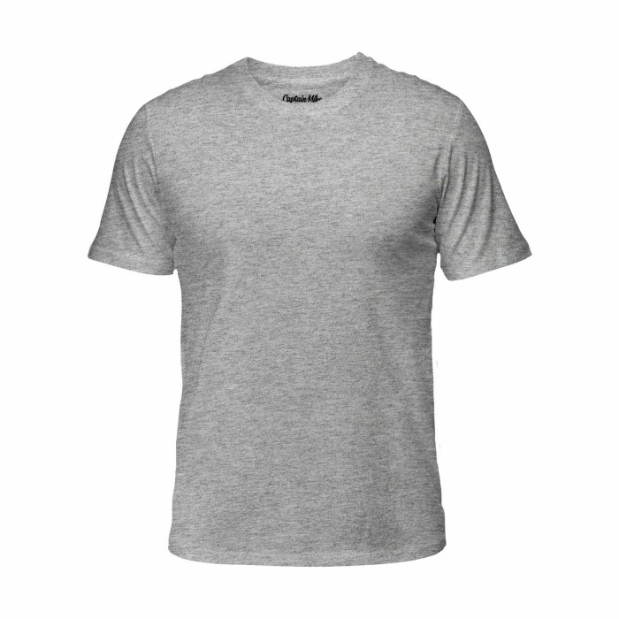 Koszulka męska bawełna turecka szara, T-shirt Captain Mike