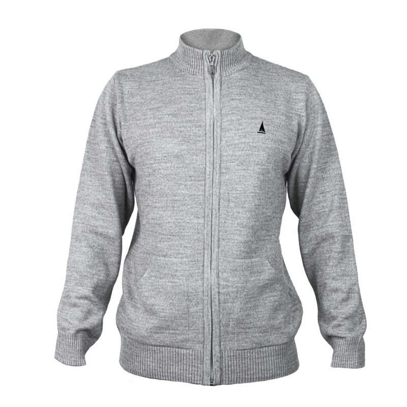 Sweter męski rozpinany szary Captain Mike