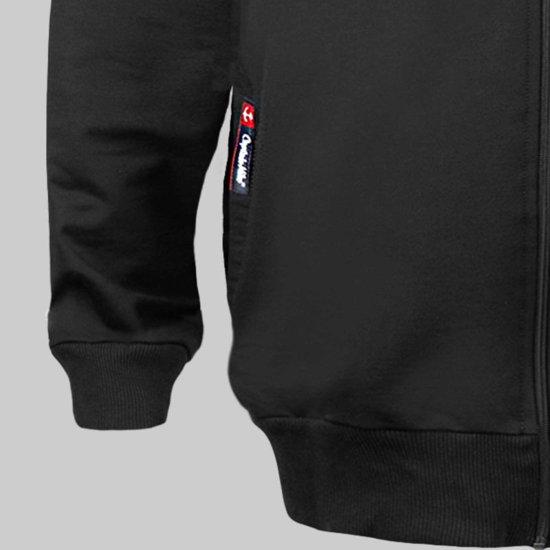 Bluza dresowa męska rozpinana czarna Captain Mike
