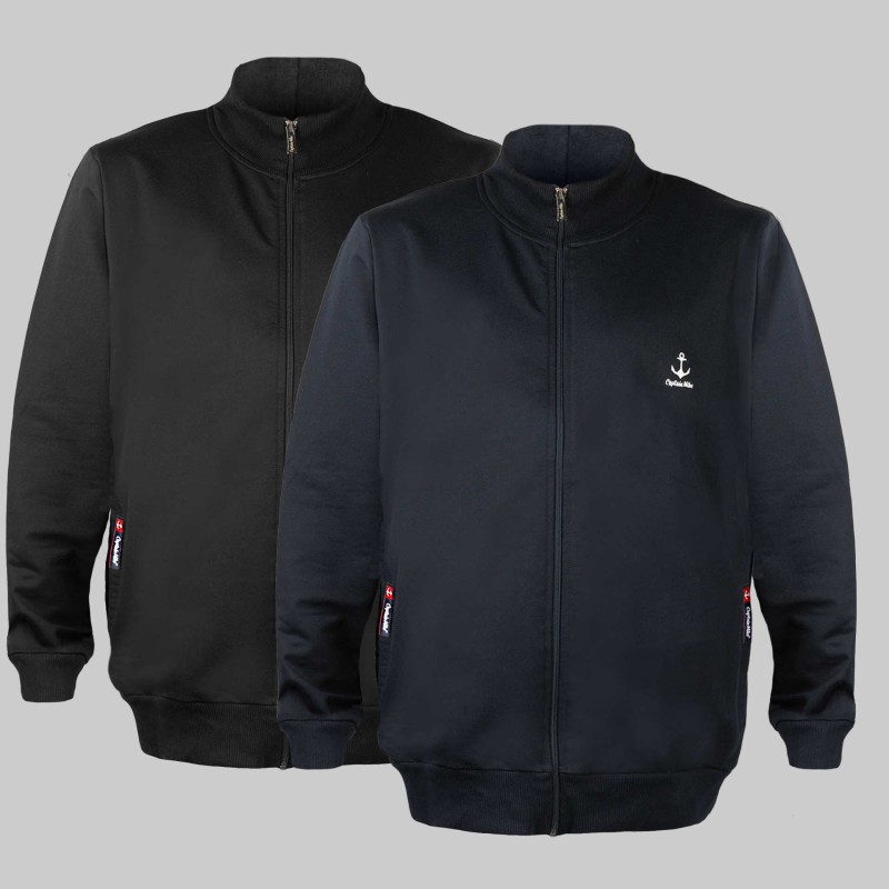 Bluza dresowa męska rozpinana granatowa Captain Mike