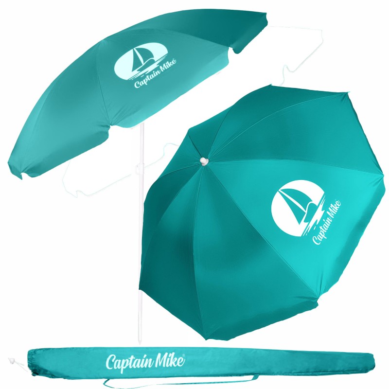 Parasol plażowy łamany z filtrem UPF50+ Captain Mike 160cm