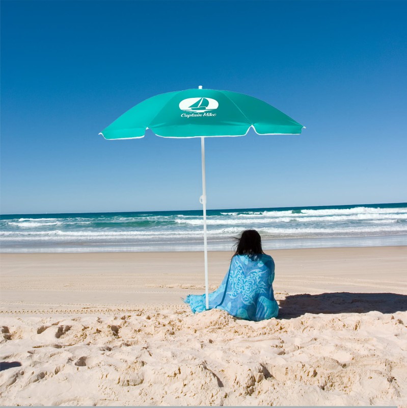 Parasol plażowy łamany z filtrem UPF50+ Captain Mike 160cm