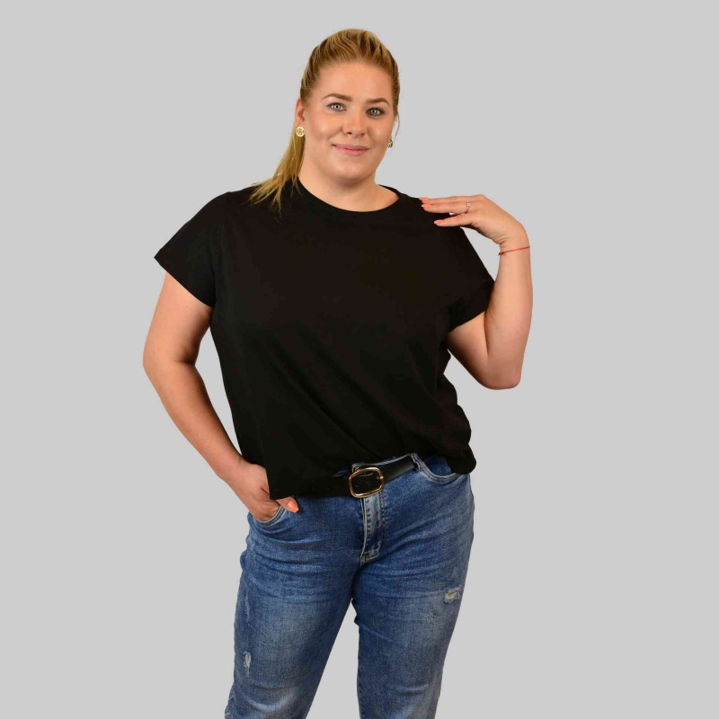 T-SHIRT damski koszulka Captain Mike Bawełniana czarna