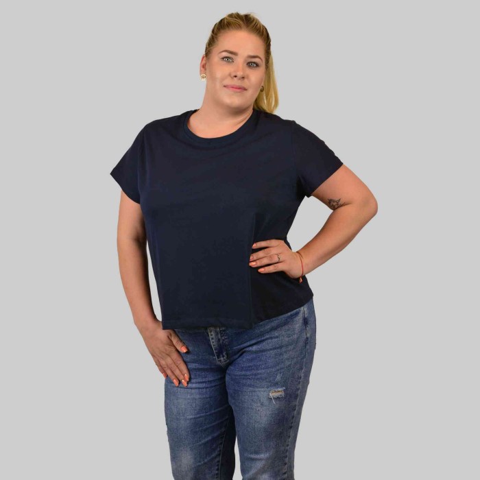 T-SHIRT damski koszulka Captain Mike Bawełniana granatowa