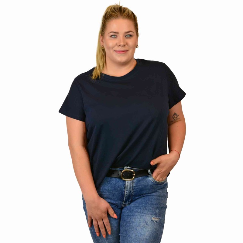 T-SHIRT damski koszulka Captain Mike Bawełniana granatowa