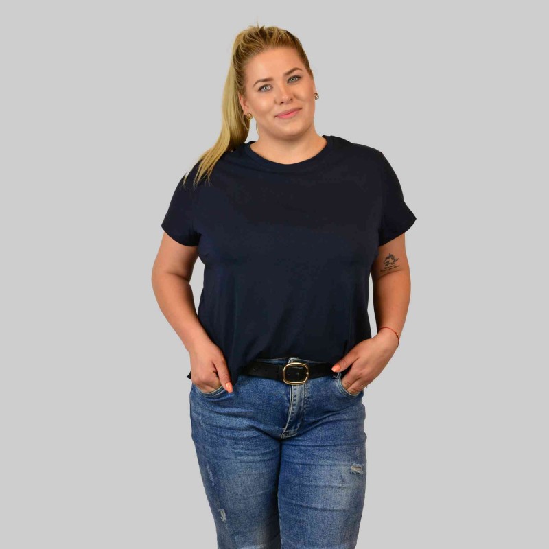 T-SHIRT damski koszulka Captain Mike Bawełniana granatowa