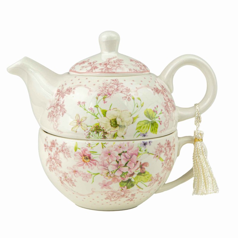 Porcelanowy zestaw do parzenia w ozdobnym kartoniku filiżanka + czajniczek Captain Mike
