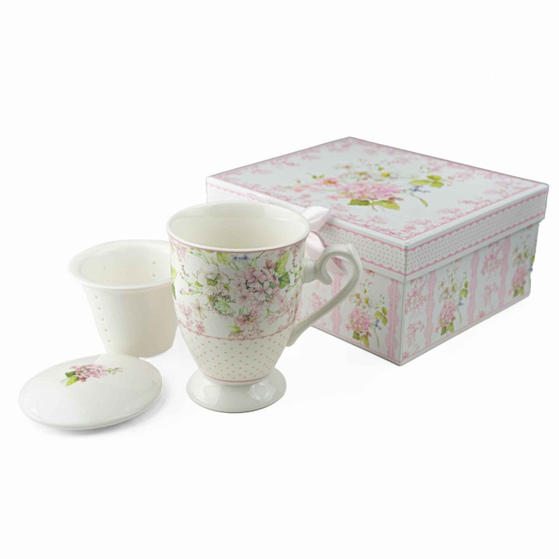 Porcelanowy kubek z zaparzaczem w ozdobnym kartoniku Captain Mike