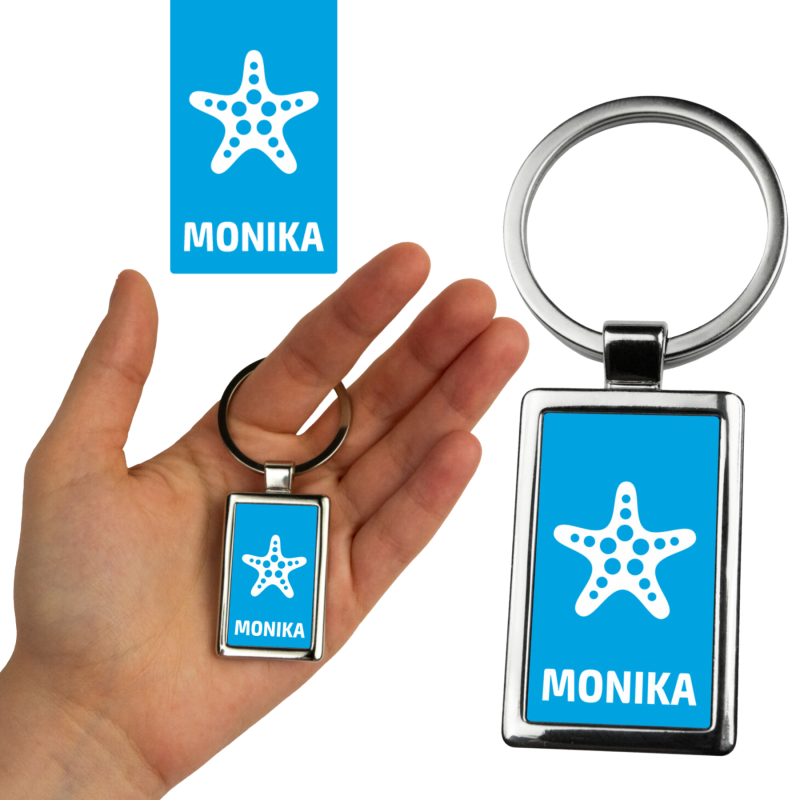 Marynistyczny brelok do kluczy z imieniem Monika Captain Mike