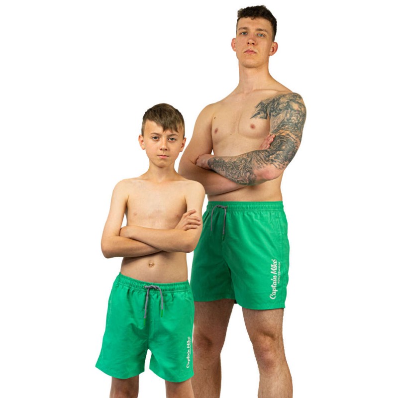 Szorty kąpielowe męskie szybkoschnące na plaże zielone Captain Mike