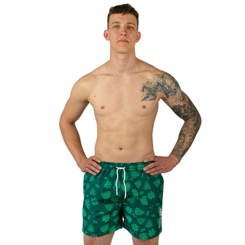 Szorty kąpielowe męskie szybkoschnące na plaże zielone Captain Mike