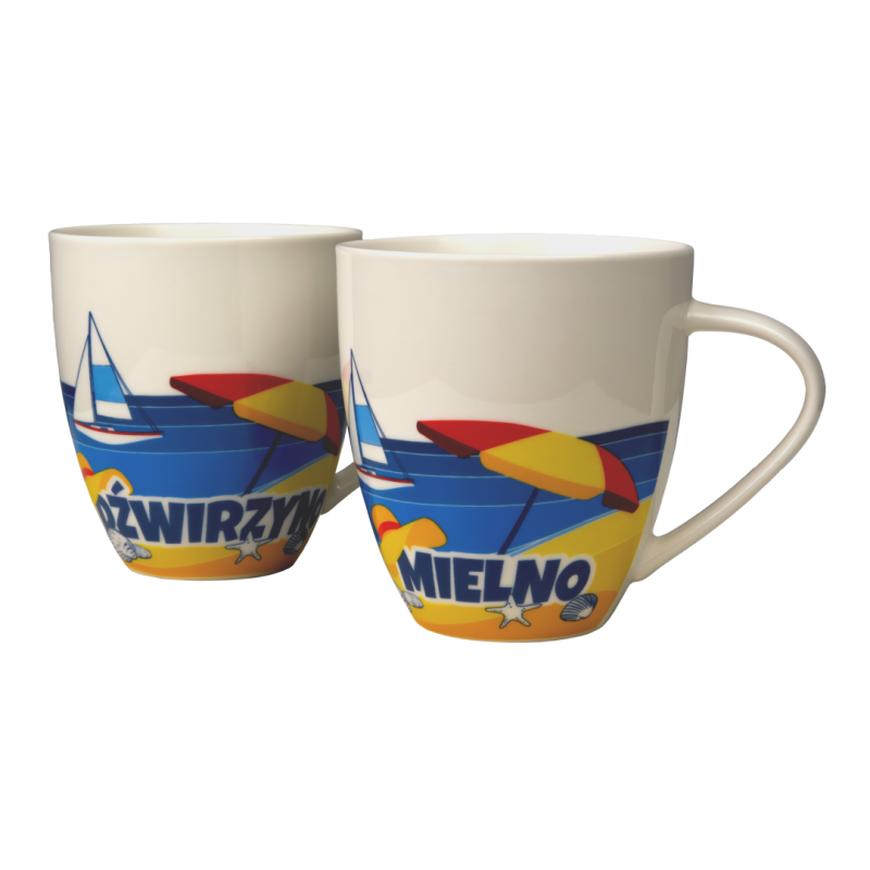 Duży kubek ceramiczny DŹWIRZYNO pamiątka znad morza prezent Captain Mike