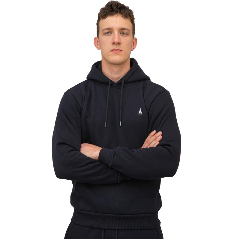 Bluza męska kangurka ocieplana granatowa Captain Mike
