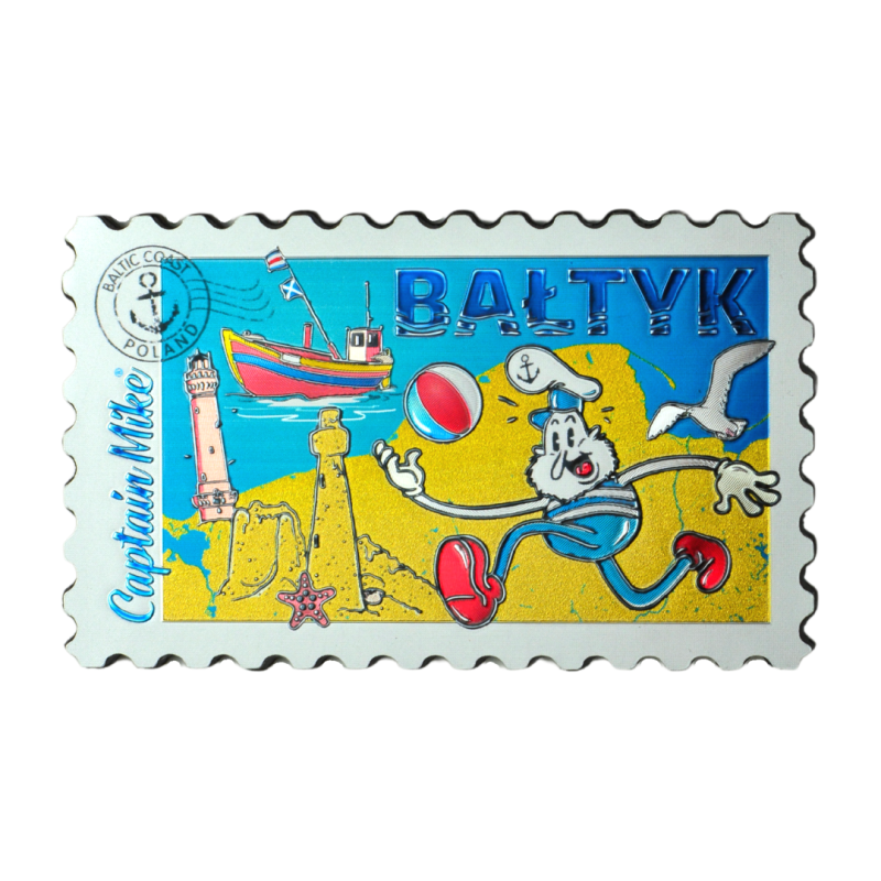 Magnes Pamiątka Z Bałtyku Na Lodówkę Bałtyk Captain Mike
