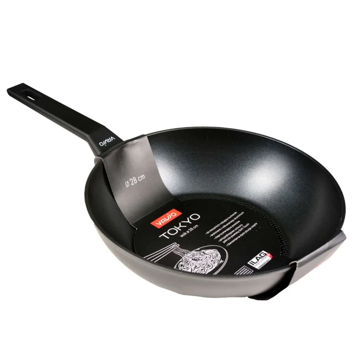 Patelnia wok czarna Vavio Tokyo 28 cm