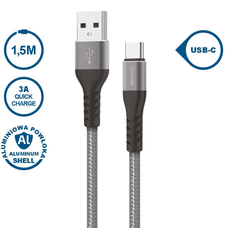 Kabel Ładujący USB-C do USB-A 2.0, 1m – Szybkie Ładowanie i Transfer Danych