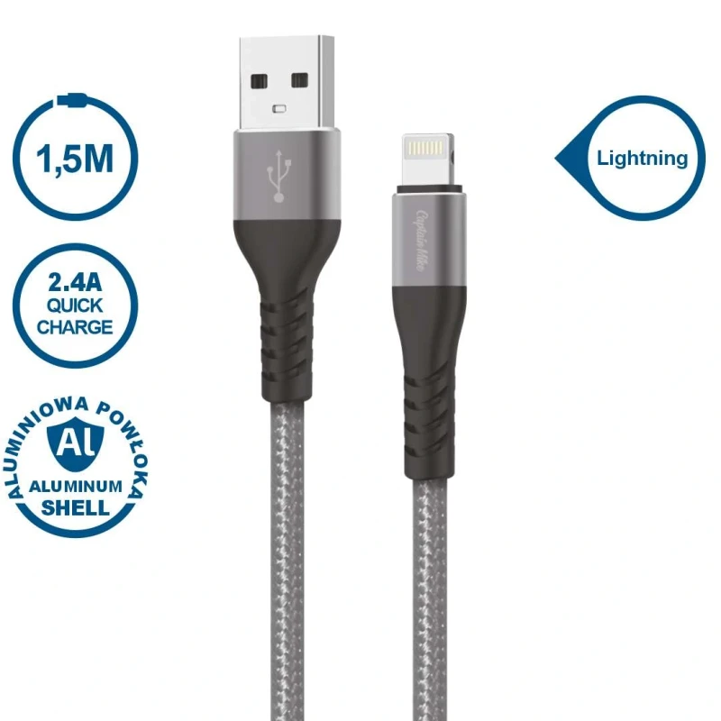 Kabel ładujący Lightning/USB-A 1,5m - Wysoka jakość i szybkie ładowanie