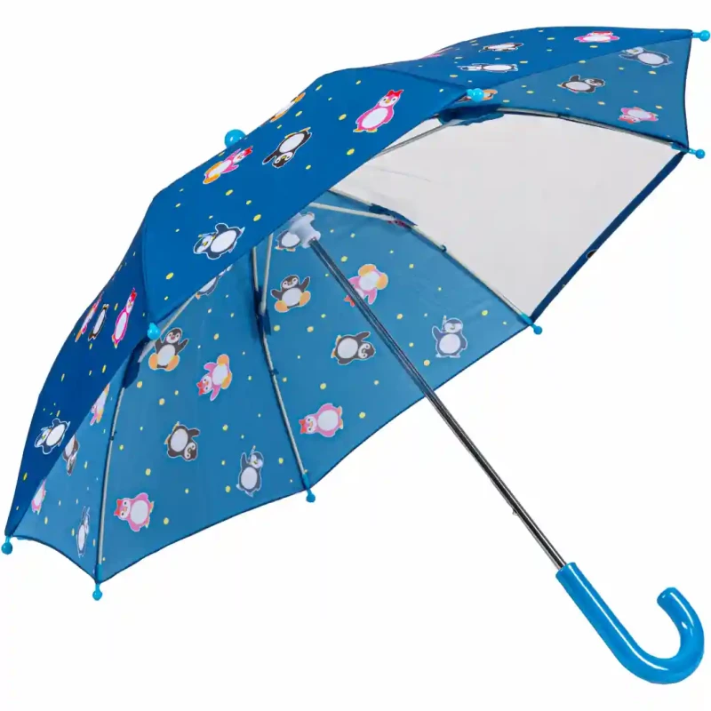 Parasol dziecięcy Pingwiny 15", okienko, Kraina Pingwina