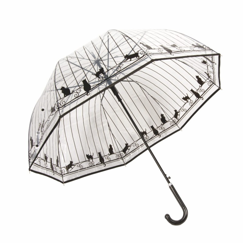 Parasol transparentny motywem kotów Captain Mike