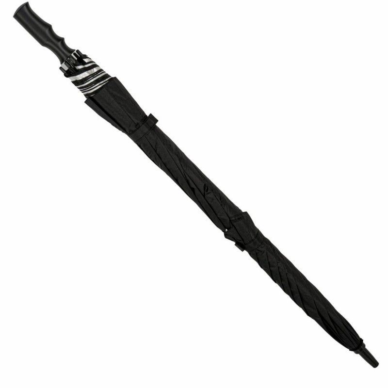 Parasol długi czarny półautomatyczny 30" DUŻY Captain Mike