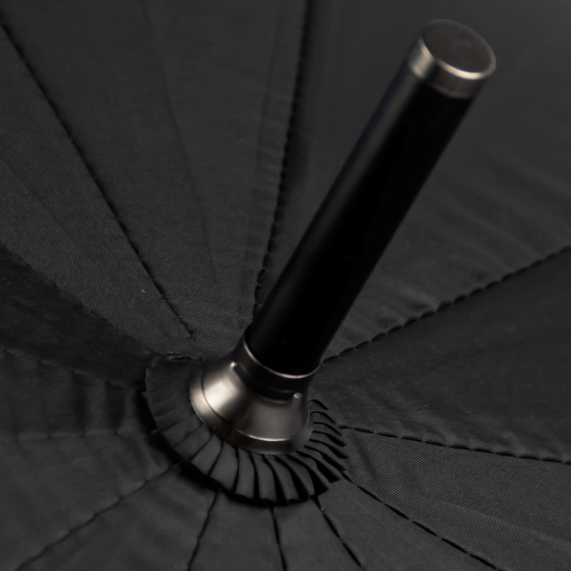 Parasol długi czarny półautomatyczny 30" DUŻY Captain Mike
