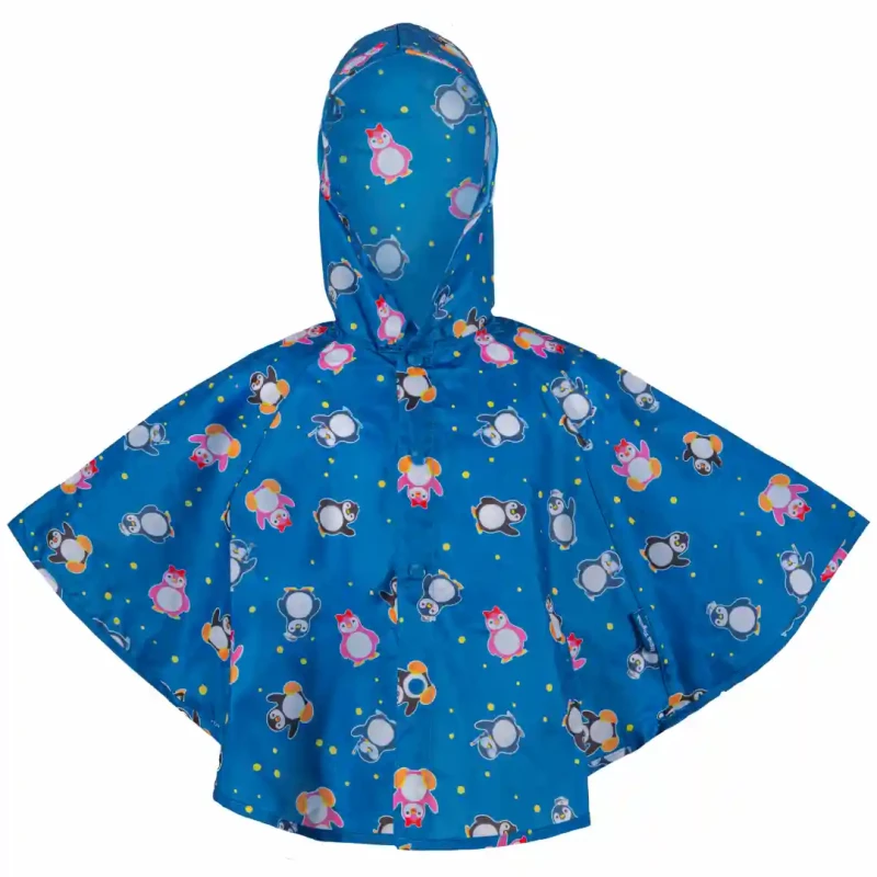 Pelerynka przeciwdeszczowa dziecięca  z kapturem + pokrowiec 98-104 cm