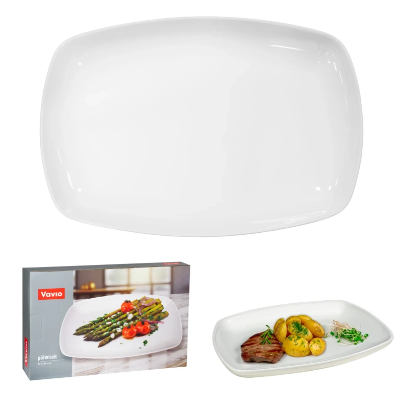 Półmisek porcelanowy do przekąsek potraw 37x26 cm