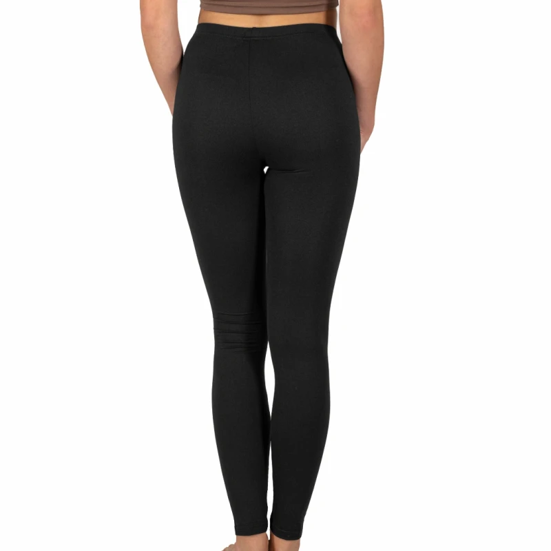 Legginsy damskie z wysokim stanem czarne klasyczne