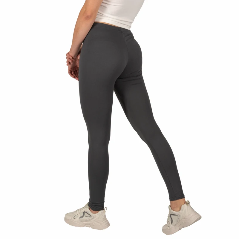 Legginsy damskie z wysokim stanem szare klasyczne