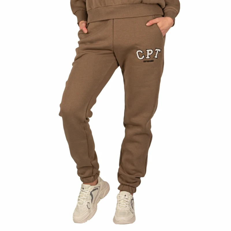 Bluza damska z kapturem luźna beżowa Captain Mike
