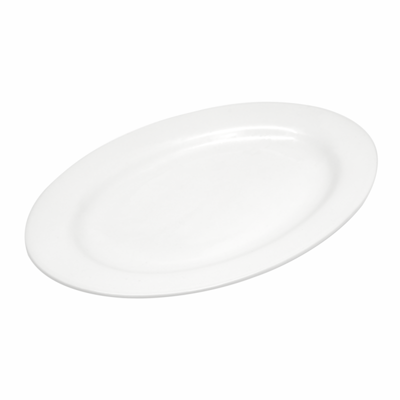 Elegancki biały półmisek ceramiczny 25cm  x 17 cm VAVIO