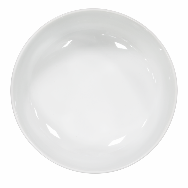 Biały talerz głęboki z ceramiki – średnica 25 cm VAVIO