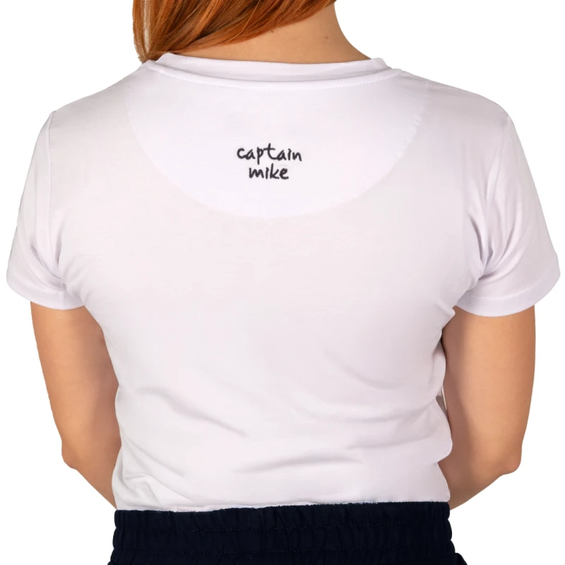T-SHIRT damski koszulka Z HAFTEM BAWEŁNA TURECKA Captain Mike