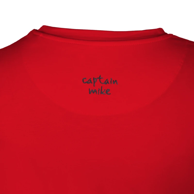Koszulka męska czerwona Z HAFTEM BAWEŁNA TURECKA, T-shirt