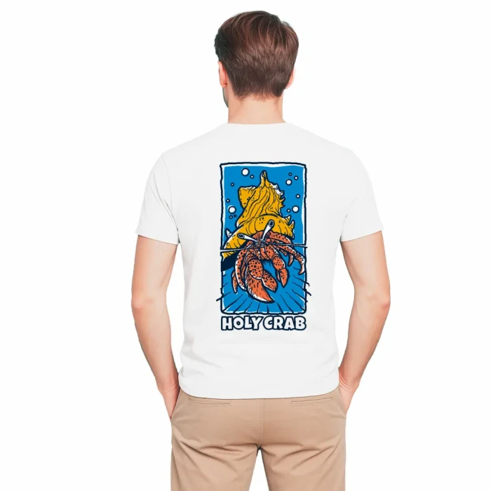 Koszulka męska BAWEŁNA TURECKA T-shirt z nadrukiem na plecach Captain Mike