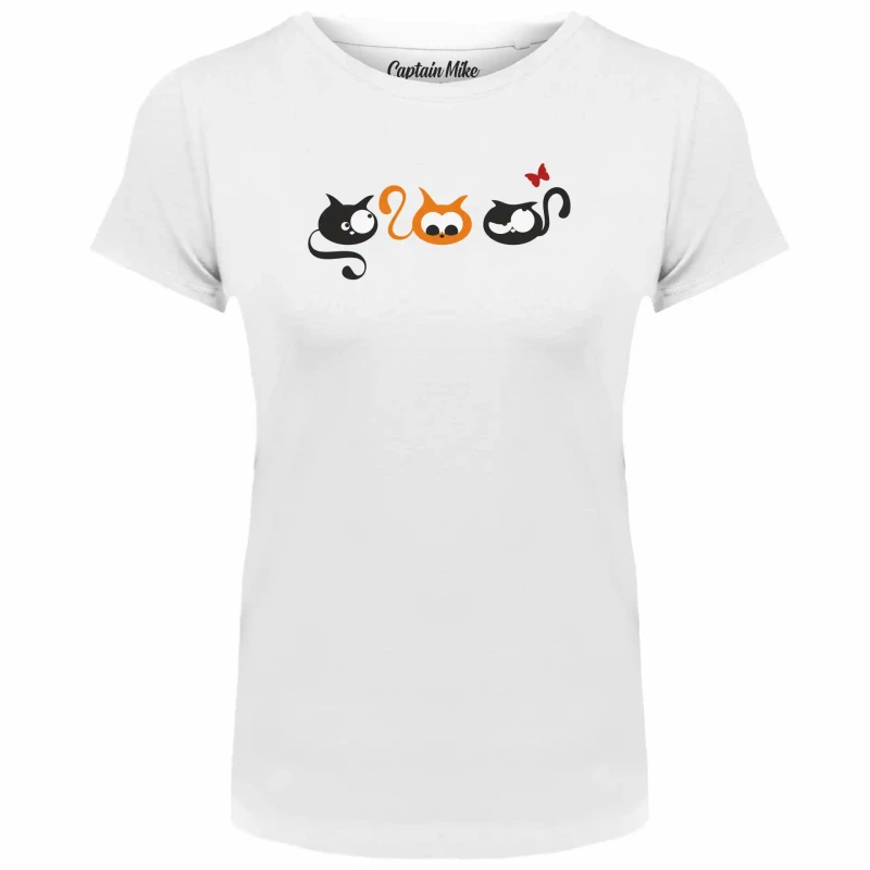T-SHIRT damski koszulka biała TURECKA BAWEŁNA Captain Mike