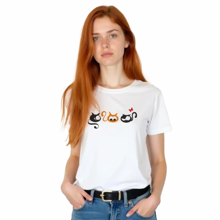 T-SHIRT damski koszulka biała TURECKA BAWEŁNA Captain Mike 