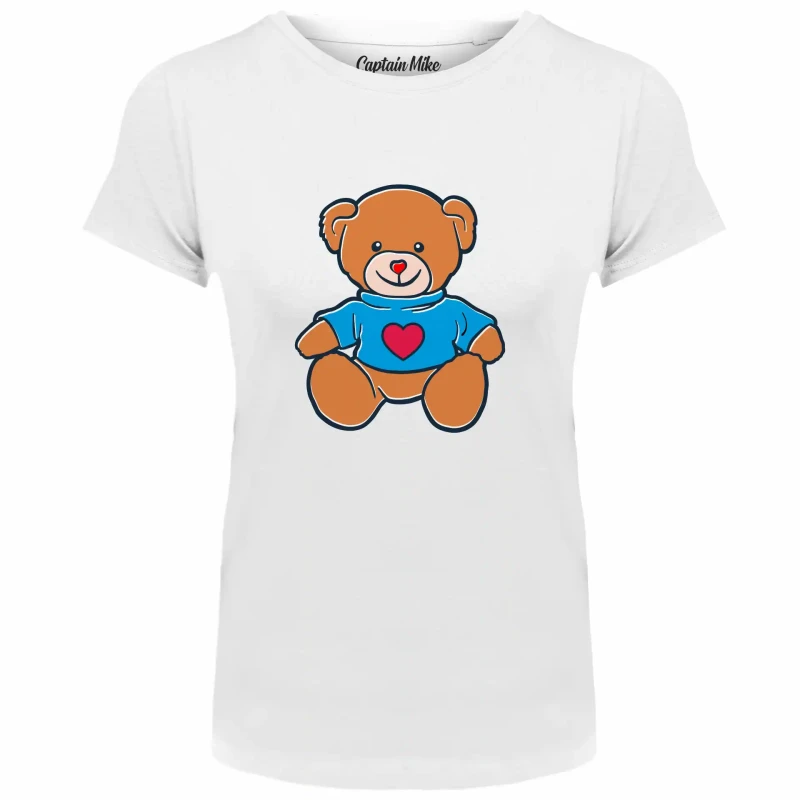 T-SHIRT damski MIŚ koszulka biała TURECKA BAWEŁNA