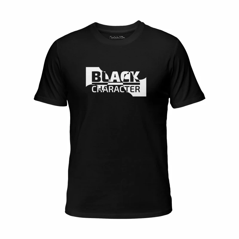 Koszulka męska BAWEŁNA TURECKA czarna z nadrukiem, T-shirt
