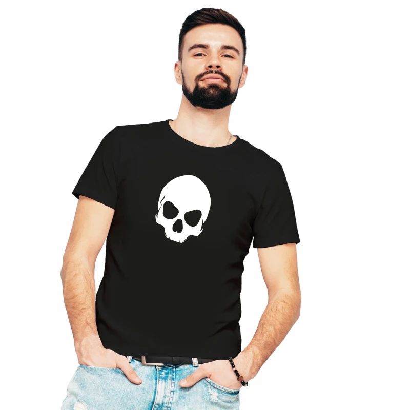 Koszulka męska BAWEŁNA TURECKA czarna z nadrukiem, T-shirt