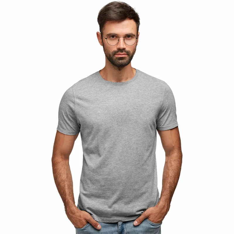 Koszulka męska BAWEŁNA TURECKA szary T-shirt Captain Mike